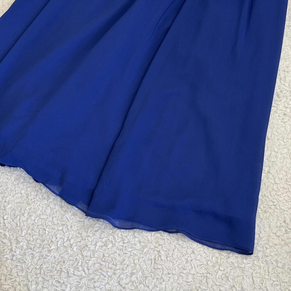 JJ’s House Women’s One-Shoulder Royal Blue Evening Dress Gold Sequins - size S/M - Picture 2 of 7